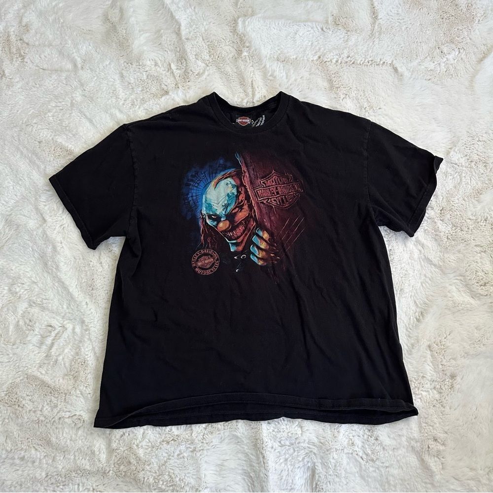 Harley-Davidson clown motorcycle riding graphic tee rock hill SC
